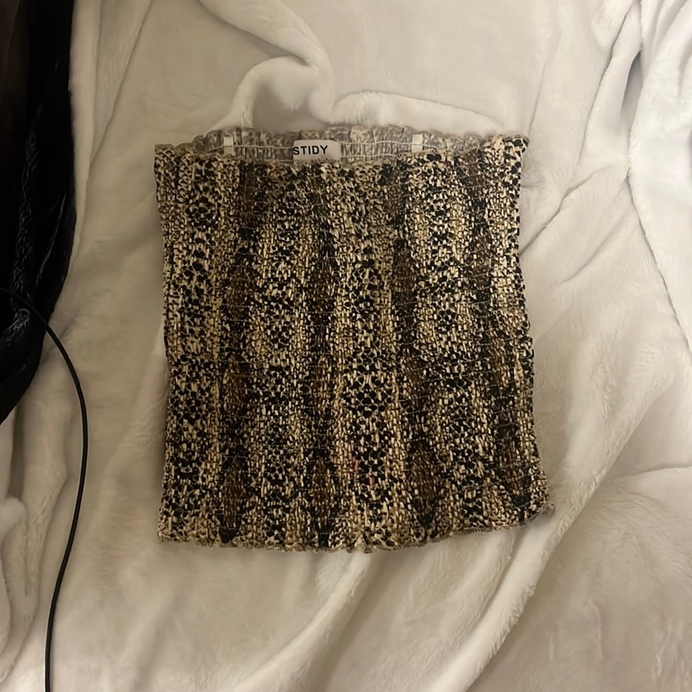 Snakeskin tube top